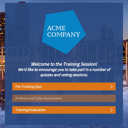 Example of email newsletter about training opportunities