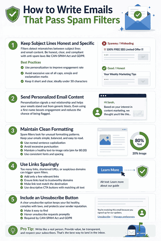 How to Pass Spam Filters