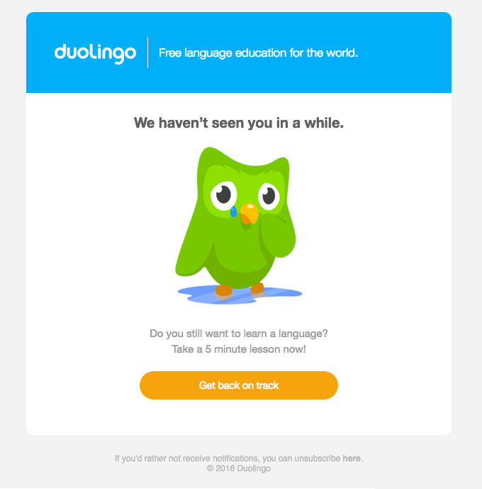 Duolingo is the king of retention emails