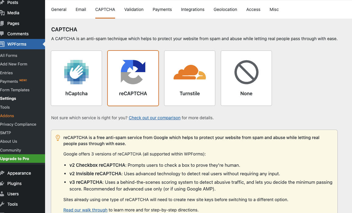 Adding reCAPTCHA to Wordpress Contact Form