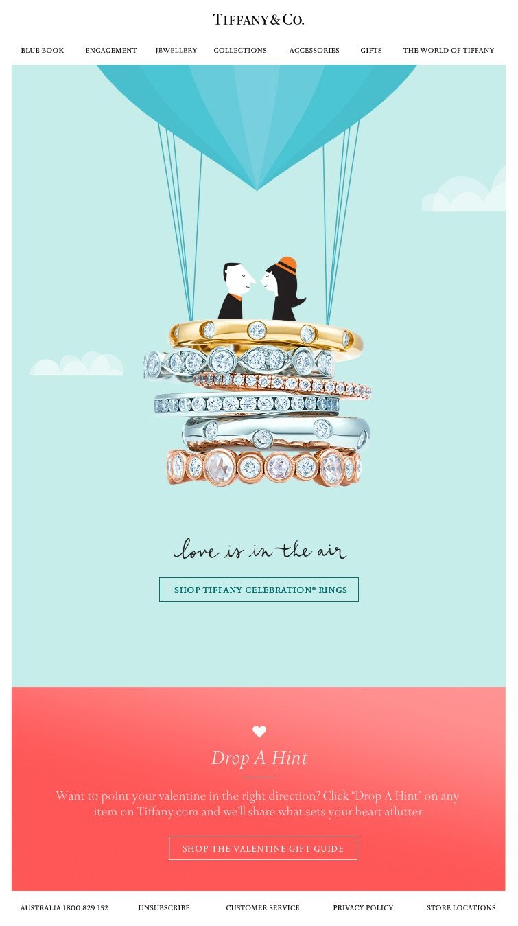Email Newsletters With Tiffany Celebration Rings