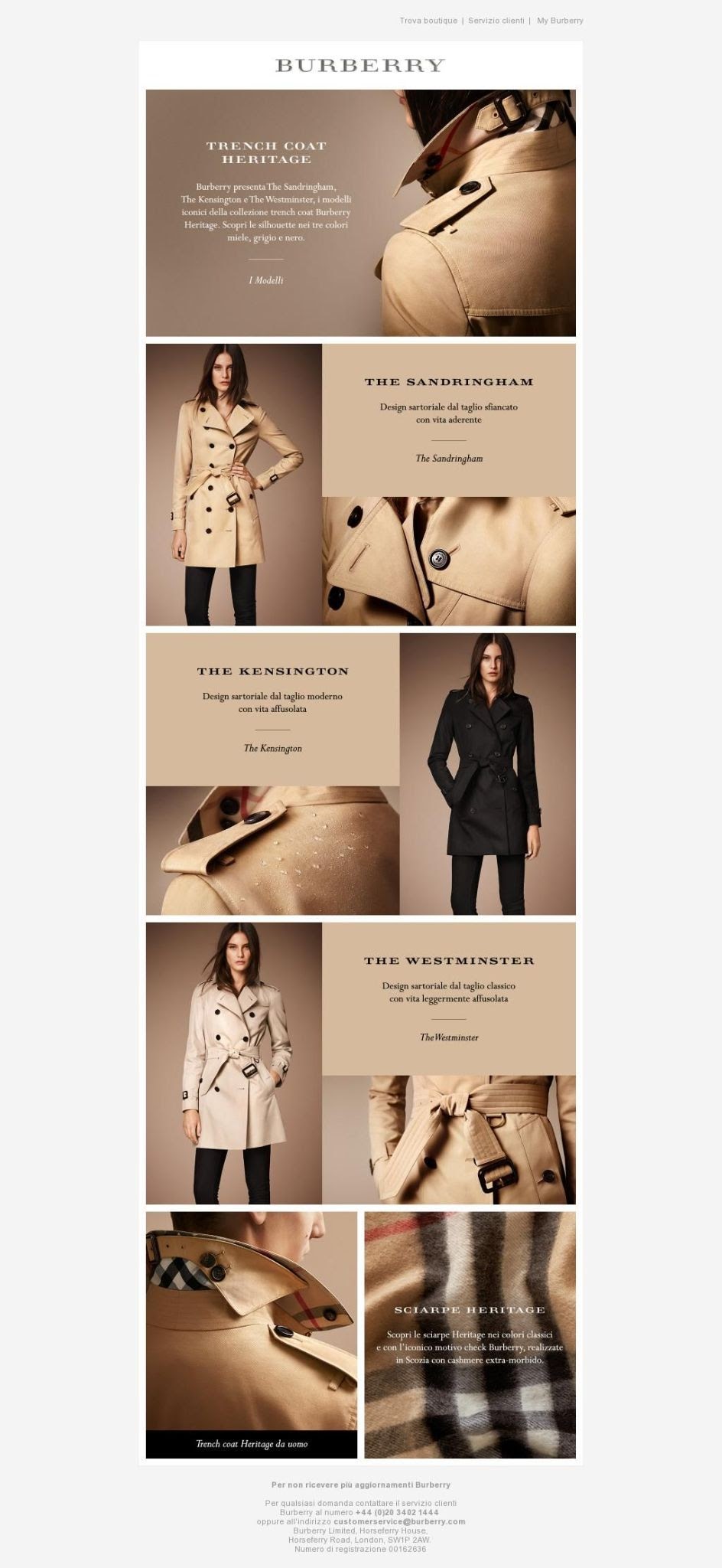 Burberry's Email Design
