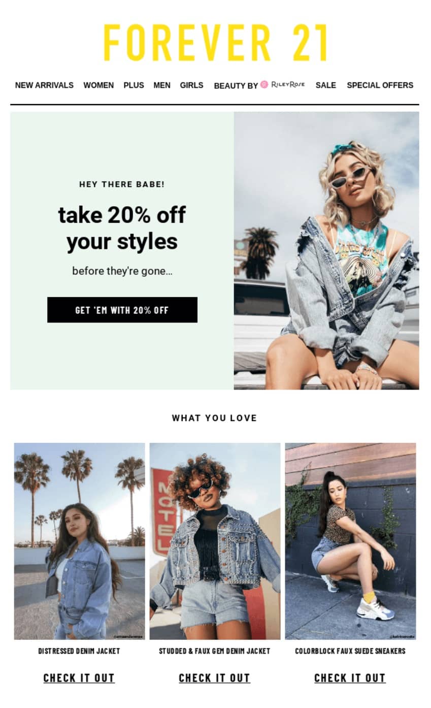 email-marketing-personalization-example-forever-21